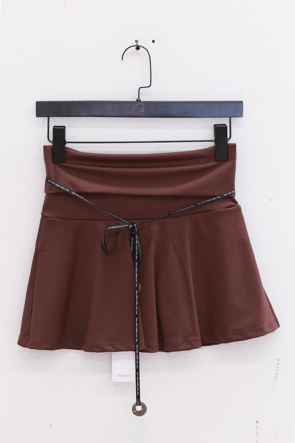 RUI built 25 autumn and winter sports cuffed shorts skirt RUI-RAW25WV08-Chocolate